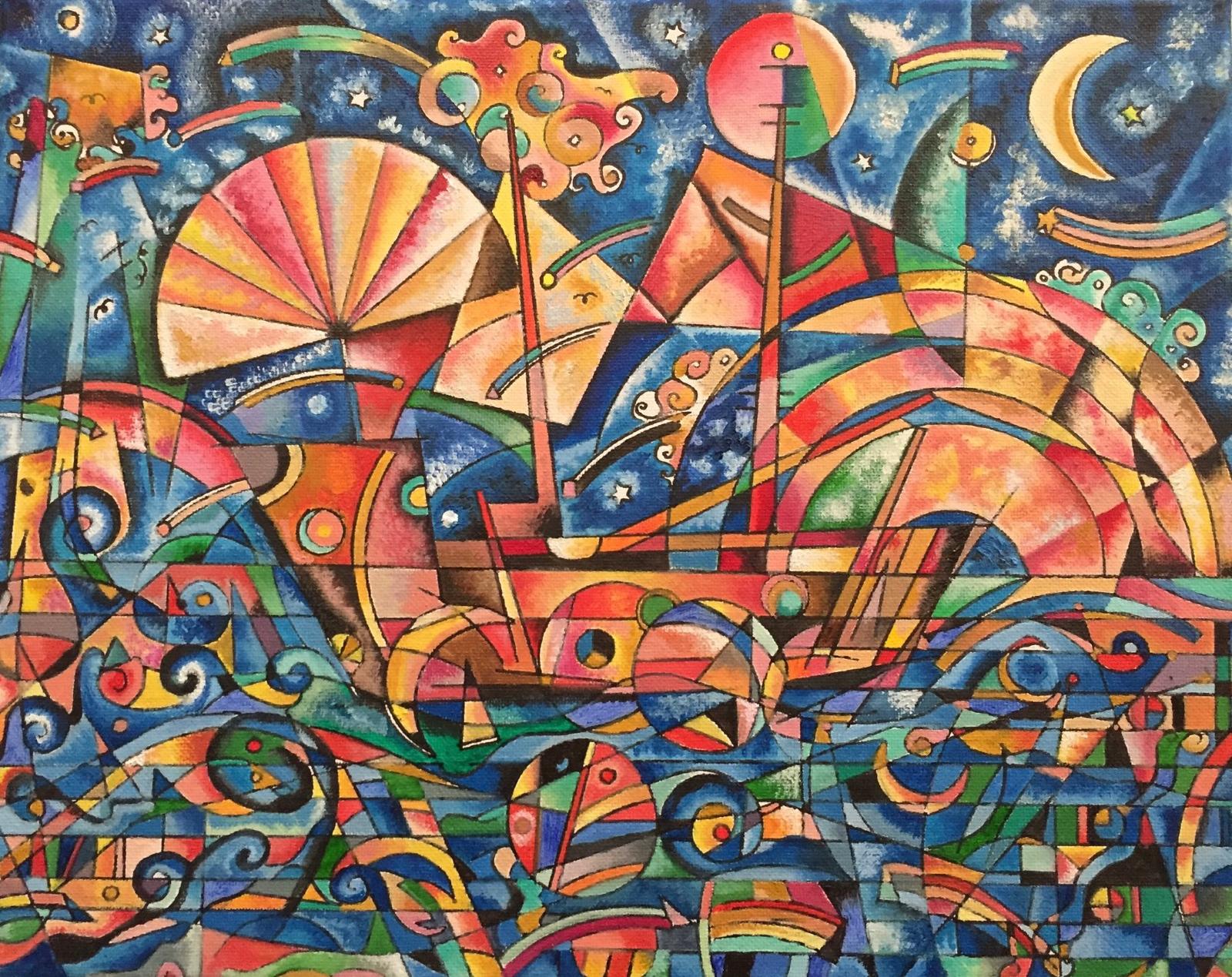 Sailing alone around the room