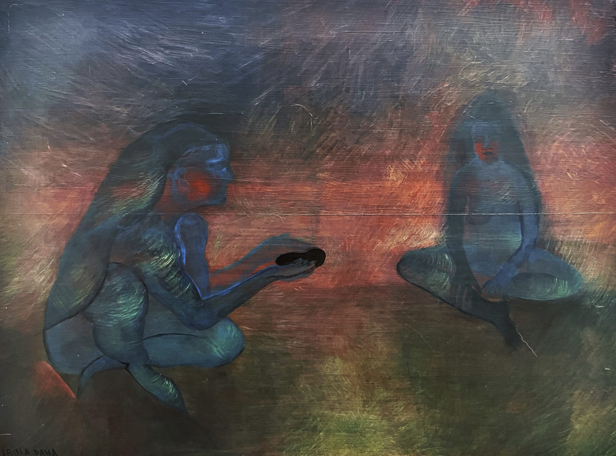 We had let night fall without lighting the lamp, and we couldn’t see each other’s faces